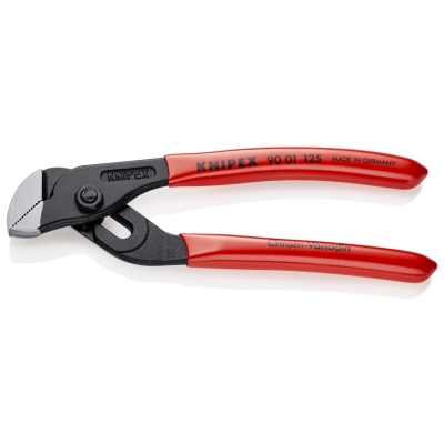 Мини-клещи переставные с гребенчатым шарниром, зев 17 мм, длина 125 мм, фосфатированные, обливные ручки, SB