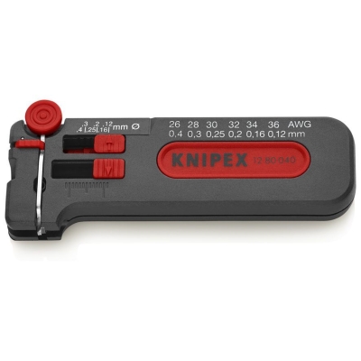 Мини-стриппер для тонких медных кабелей, O 0.12-0.4 мм AWG 36-26, SB KN-1280040SB