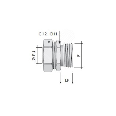 Муфта металлорукав-коробка DN 20,М25х1,5 наружная резьба 6014-25A