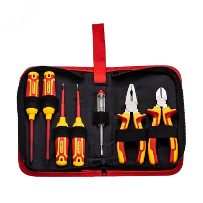 Набор диэлектрического инструмента RI-01, тканевый пенал, 7 предметов, до 1000В 12-4691-3