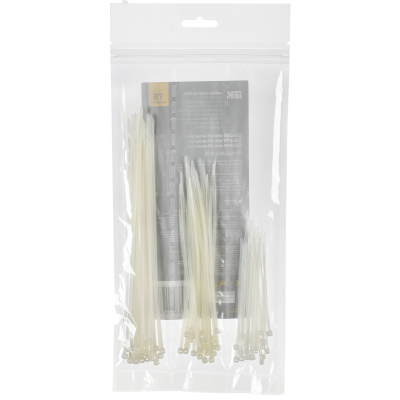 Набор хомутов 2.5х100^ 2.5х150^ 2.5х200 бел. (уп.75шт) UNH35-N01-075