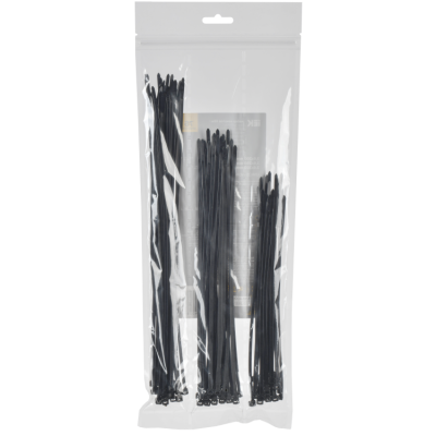 Набор хомутов 3.6х200^ 3.6х250^ 3.6х300 чер. (уп.75шт) UNH35-N04-075