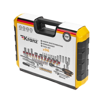 Набор инструментов 1/2 1/4 CrV 94 предмета пластик. кейс KR-66-6694