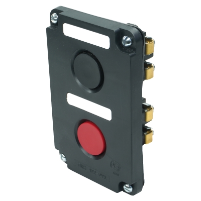 ПКЕ 122-2 У2, 10А, 660В, 2 элемента, чёрный и красный цилиндр, в нишу, IP54 (ЭТ)