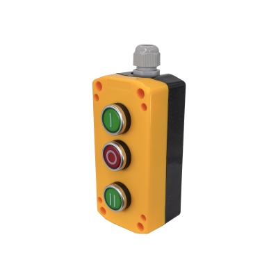 ПКУ22-3401-65У1, 2 зелёный цилиндр "I", "II" (НО+НО), 1 красный цилиндр "O" (НЗ), IP65 (ЭТ)