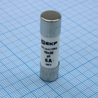Плавкая вставка цилиндрическая ПВЦ 10х38 6А EKF