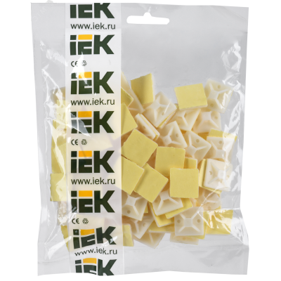 Площадка самоклеящаяся 20х20 под хомуты бел. (уп.100шт) UHP30-20-100