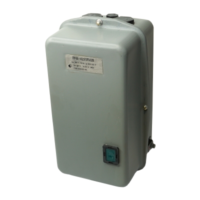 ПМА-4220 У2 В, 380В, 2з+2р, 63А, нереверс., с реле 53,5-63,0А, в корпусе IP54, с кнопкой R (ЭТ)