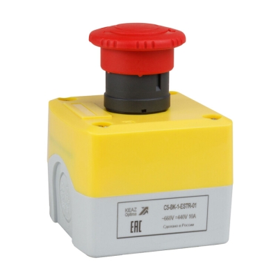 Пост кноп авар стоп OptiSignal D22 C5-BK-1-ESTR-01 1НЗ возв пов XALK178 (1шт) 338521
