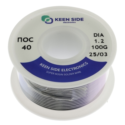 Припой Sn40/Pb60-d1.2-100g ПОС 40