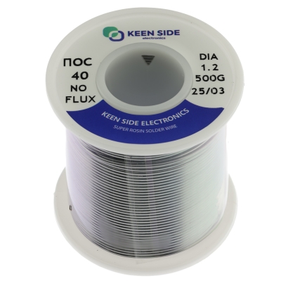 Припой Sn40/Pb60-d1.2-500g ПОС 40