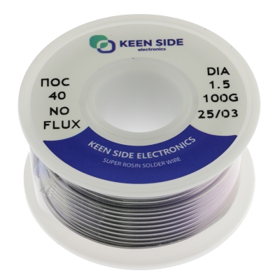 Припой Sn40/Pb60-d1.5-100g ПОС 40