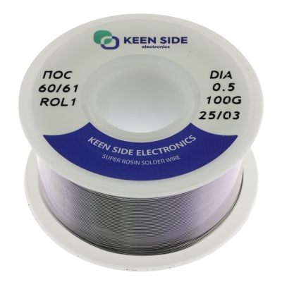 Припой Sn60/Pb40-d0.5-100g flux ROL1 ПОС 60/61