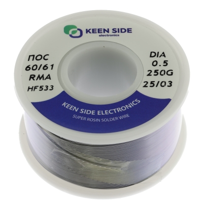 Припой Sn60/Pb40-d0.5-250g flux RMA KS533 ПОС 60/61