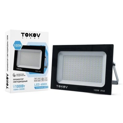 Прожектор светодиодный 100Вт 6700лм 6500К IP65 черн. (TKL) TKL-FL/LED-100-6.5K-IP65