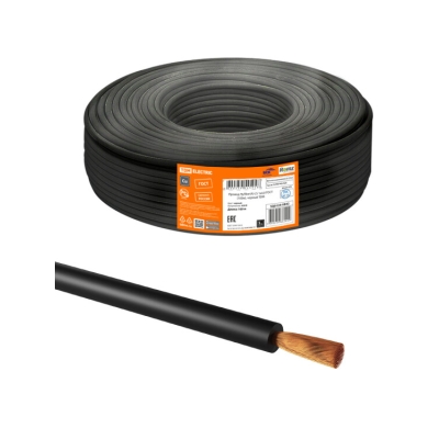 Провод ПуГВнг(А)-LS 1х4,0 ГОСТ (100м), черный SQ0124-0842
