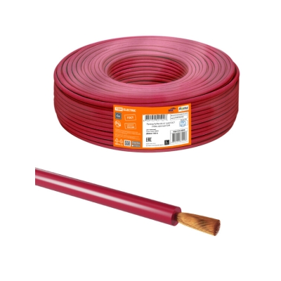 Провод ПуГВнг(А)-LS 1х4,0 ГОСТ (100м), красный SQ0124-0843