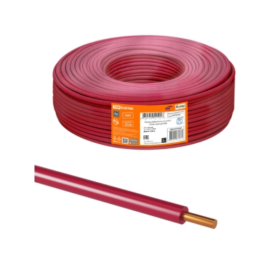 Провод ПуВнг(А)-LS 1х1,0 ГОСТ (100м), красный SQ0124-0325
