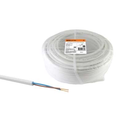 Провод ПВС 2х0,75 ГОСТ (100м), белый SQ0118-0033