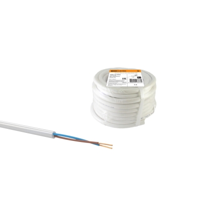 Провод ПВС 2х1 ГОСТ (5м), белый SQ0118-0002