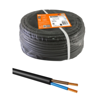 Провод ПВС 2х4 ГОСТ (100м), черный SQ0118-0379