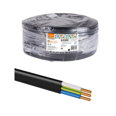Провод ВВГмб-П нг(А)-LS 3х6 220/380 (100м) Народный SQ0117-1428