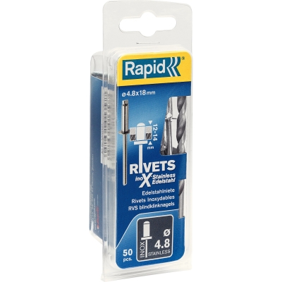 RAPID 4.8 х 18 мм, 50 шт, нержавеющая заклепка (5000397)