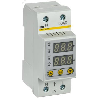 Реле напряжения и тока РНТ-д однофазное 36мм 63А IVC21-1-63
