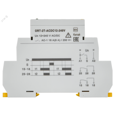 Реле времени ORT 2 конт. 2 уст. 12-240 В AC/DC ORT-2T-ACDC12-240V
