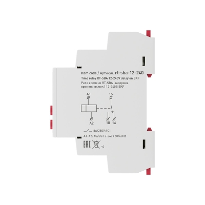 Реле времени RT-SBA (задержка времени включ.) 12-240В PROxima rt-sba-12-240