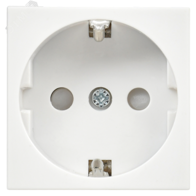 Розетка 1-м 2мод. Праймер РКС-20-30-П-К 45х45 с заземл. бел. IEK CKK-40D-RSZB2-K01-K