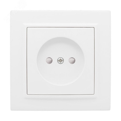 Розетка 1-м СП Минск 10А IP20 без заземл. защ. шторки бел. Basic ERR10-022-100