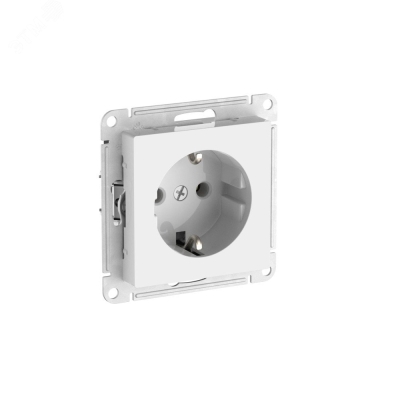 Розетка AtlasDesign 16А с заземл. быстрозажим. клем. механизм бел. SE ATN000143S