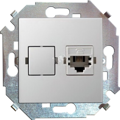 Розетка компьютерная СП 15 RJ45 кат.5E Systimax механизм бел. 1591598-030