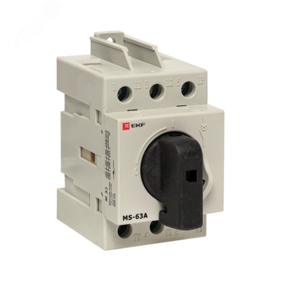 Рубильник мод. 3п MS-63A на DIN-рейку ms-63d