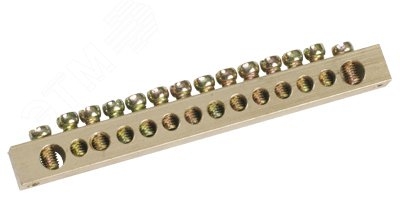 Шина PEN "земля-ноль" 6х9мм 14/2 (14групп/крепеж по краям) YNN11-14-100