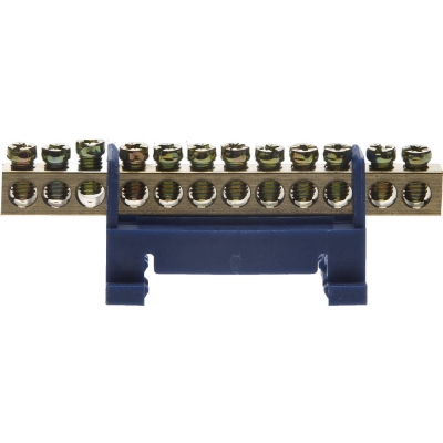 Шина СВЕТОЗАР нулевая на изоляторе типа ″Стойка″макс. ток 100А, 5,2мм, 12 полюсов