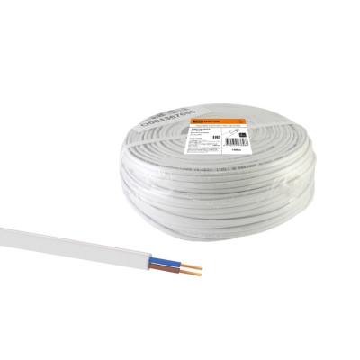 Шнур ШВВП 2х0,75 ГОСТ (100м), белый SQ0120-0010