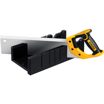 STAYER 100 х 52 мм, 350 мм, пластиковое стусло с пилой, Professional (15395-35)