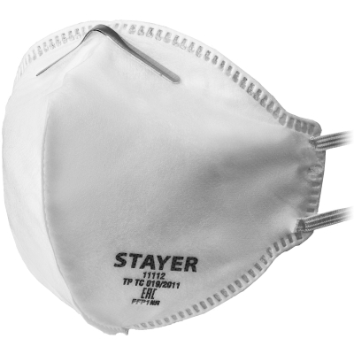 STAYER F-80, класс защиты FFP1, плоская, фильтрующая полумаска (11112)
