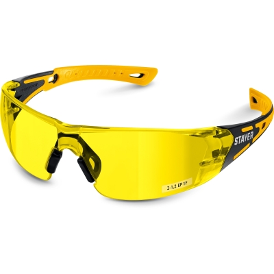 STAYER MX-9, открытого типа, желтые, защитные очки с двухкомпонентными дужками (110491)