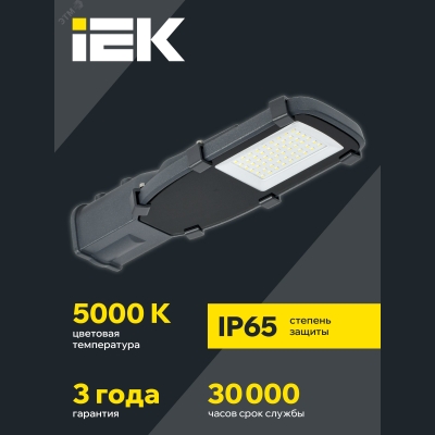 Светильник светодиодный ДКУ 1002-30Д 5000К IP65 сер. LDKU0-1002-030-5000-K03