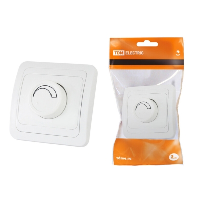 Светорегулятор (RL, 600Вт) поворотный белый "Валдай" SQ1804-0016