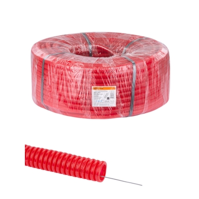 Труба гофрированная ПНД d 20 с зондом (100 м) легкая красная ТDM SQ0413-0032