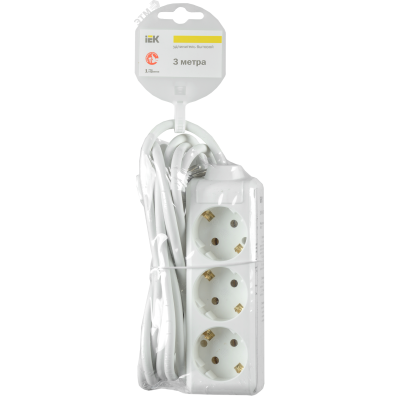Удлинитель 3х3м с заземл. 16А IP20 У03 2P+PE 250В 3х1 WYP10-16-03-03-Z-N