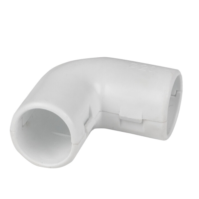 Угол 90 соединительный для трубы 25 мм (5 шт) белый Plast ug-t-25w-r
