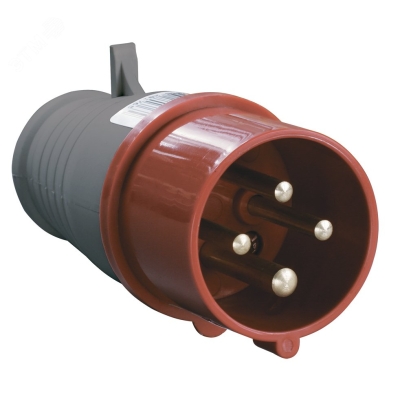 Вилка эл. каб. 16А 3P+PE 380В IP44 ССИ-014 PSR02-016-4