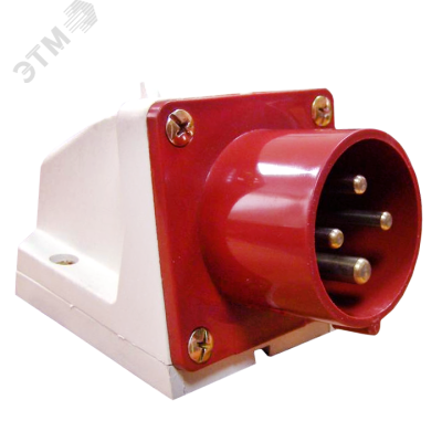 Вилка стационарная 524 32А 3P+PE 380В IP44 ps-524-32-380