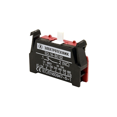ВК22-BE102, 1НЗ, красный, блок-контакт (ЭТ)