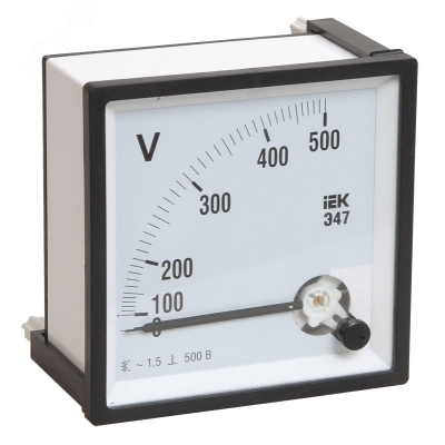 Вольтметр Э47 500В кл. точн. 1,5 96х96мм IPV20-6-0500-E